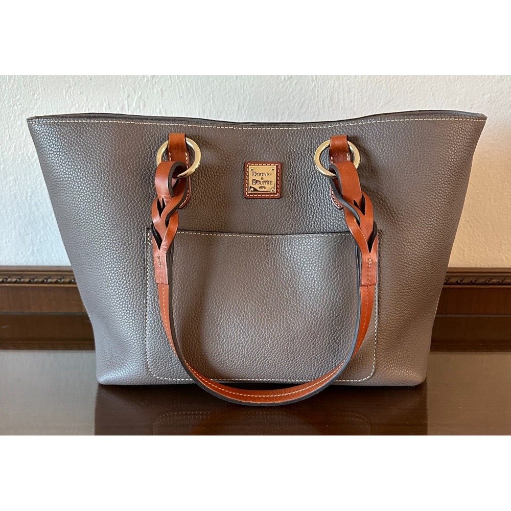 Dooney & Bourke Pebble Grain Taupe Tammy Tote Bag